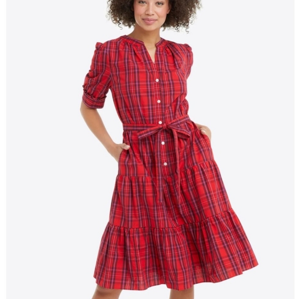 NWT DRAPER JAMES Loretta Shirtdress in Elle Plaid